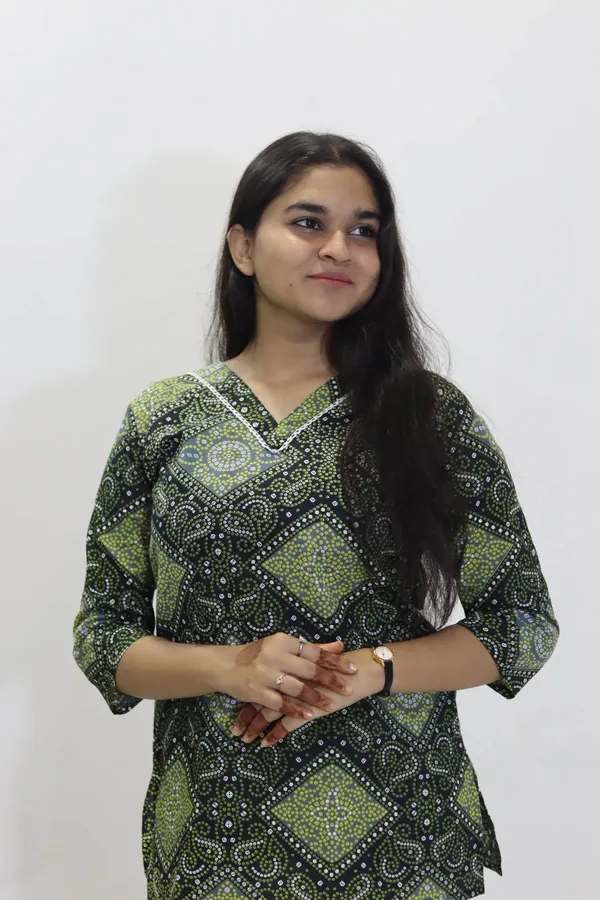 Black_bandhani_print_pure_Jaipuri_cotton_top_for_women