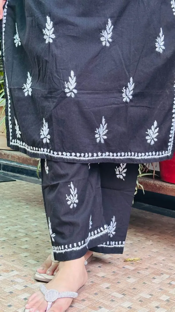 Black_chikankari_Kurti_Pant