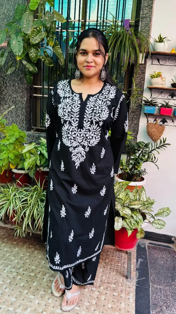 Black_Premium_Cotton_Kurti_Pant_For_Women