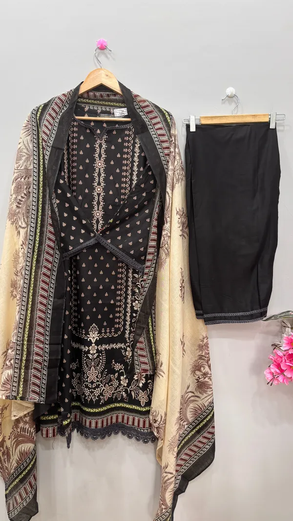 Black_Cotton_lawn_Printed_Kurta_Set