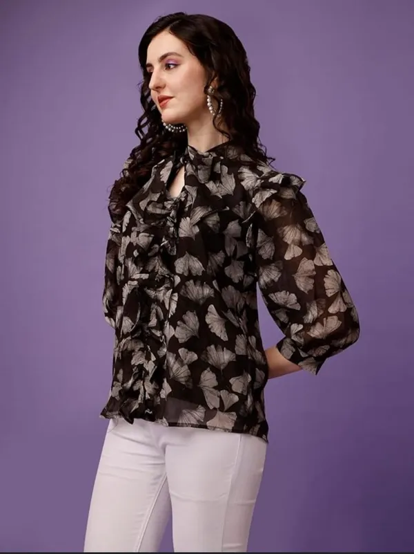 Black_Premium_Georgette_Top_For_Women