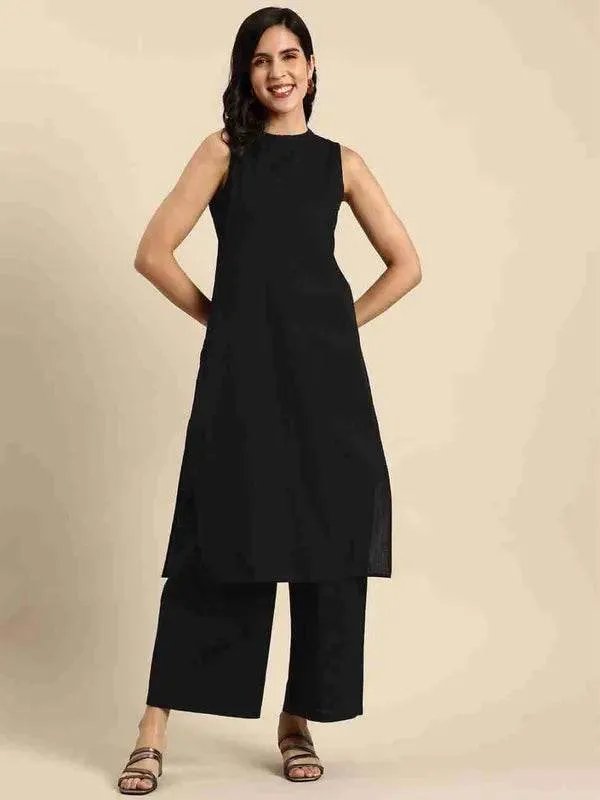 Black_Premium_Cotton_Co-Ord_Set_For_Women