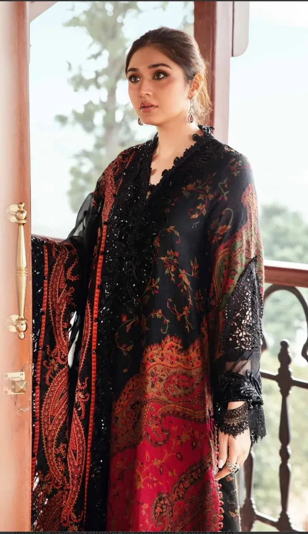 Black_And_Red_Premium_Cotton_Kurti_With_Pant_And_Dupatta_Set_For_Women