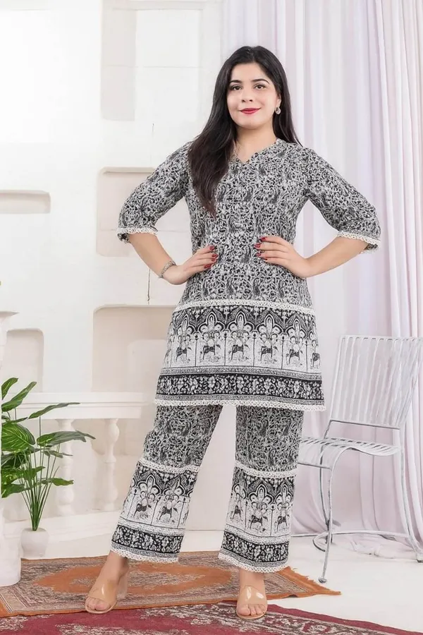 Black_And_White_Premium_Cotton_Co-Ord_Set_For_Women