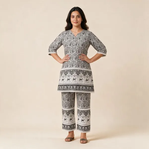 Black_And_White_Premium_Cotton_Co-Ord_Set_For_Women