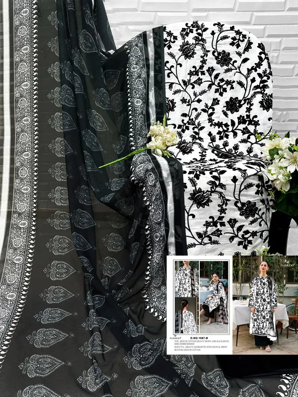Black_And_White_Premium_Cotton_Unstitched_Suit_With_Dupatta_For_Women