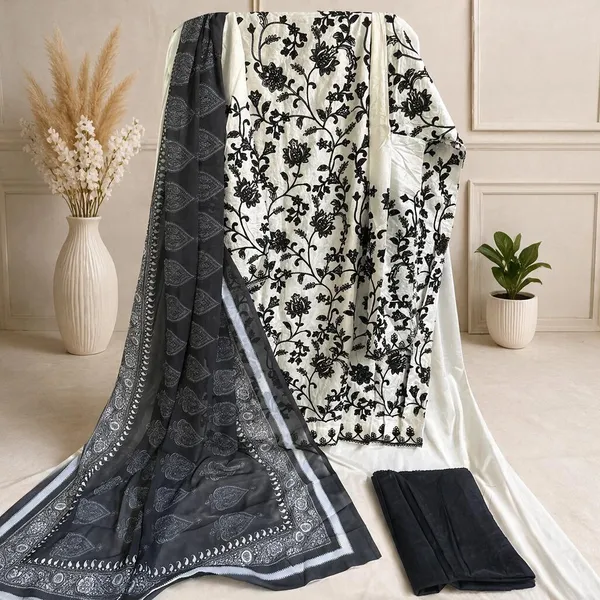 Black_And_White_Premium_Cotton_Unstitched_Suit_With_Dupatta_For_Women