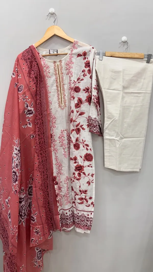 Multicolor_Premium_Rayon_Kurti_With_Pant_And_Dupatta_Set_For_Women