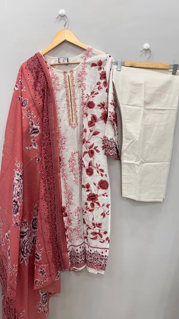 Multicolor_Premium_Rayon_Kurti_With_Pant_And_Dupatta_Set_For_Women