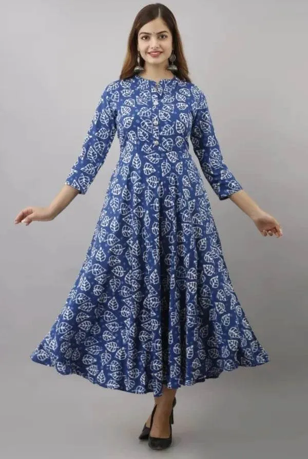 Blue_Premium_Cotton_Kurti_For_Women