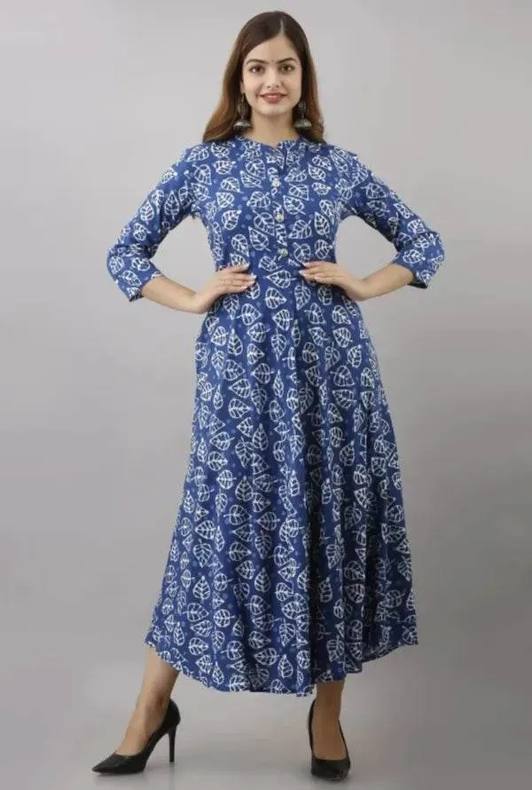 Blue_Premium_Cotton_Kurti_For_Women