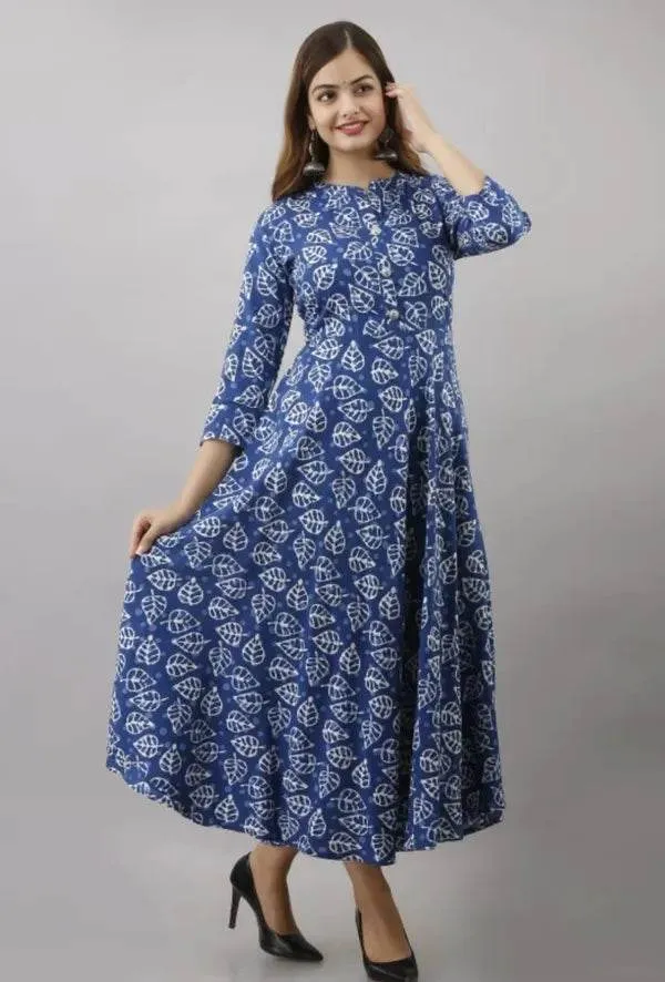 Blue_Premium_Cotton_Kurti_For_Women
