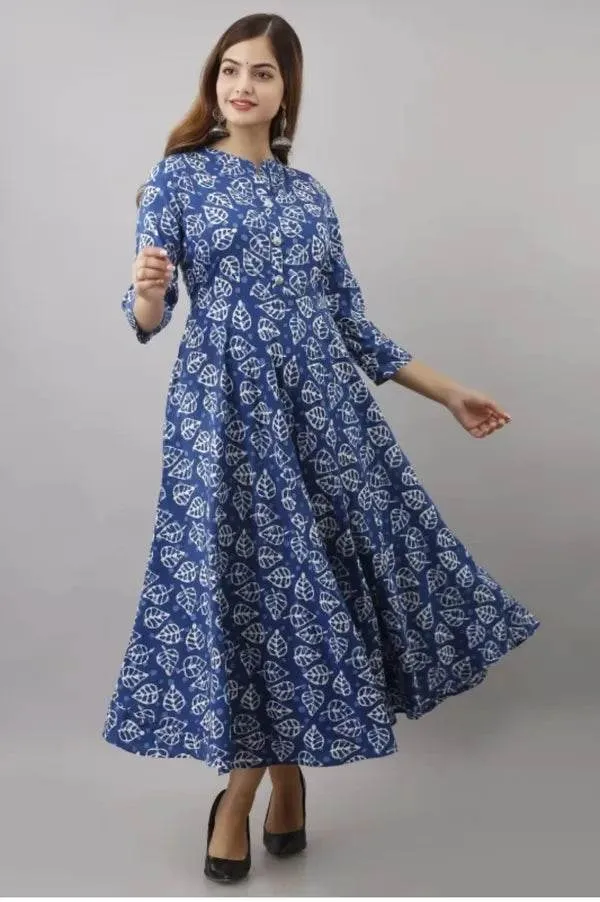 Blue_Premium_Cotton_Kurti_For_Women