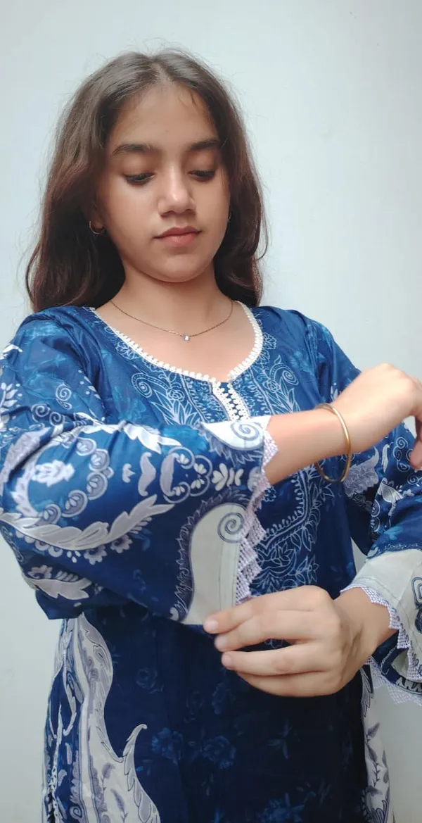 Blue_Premium_Cotton_Kurti_With_Pant_And_Dupatta_Set_For_Women