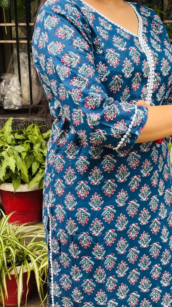 Blue_Premium_Cotton_Kurti_For_Women