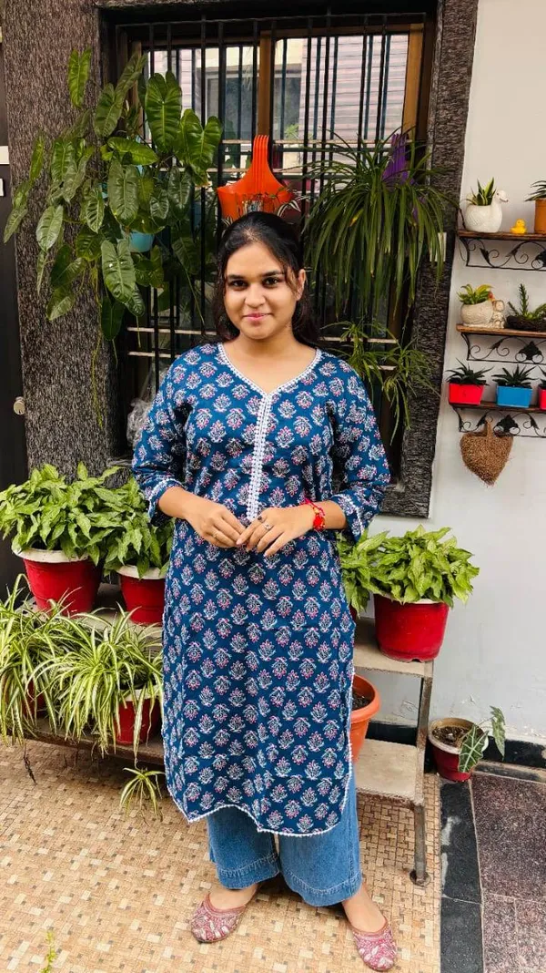 Blue_Premium_Cotton_Kurti_For_Women
