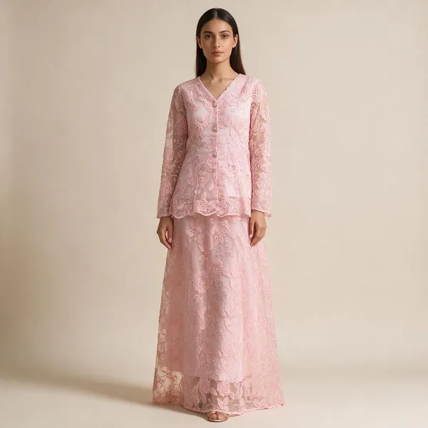 Rose_Premium_Net_Co-Ord_Set_For_Women