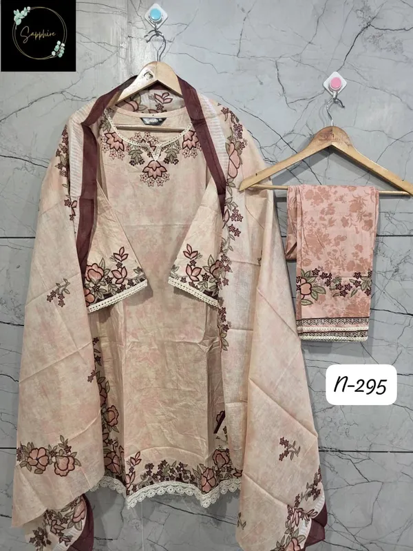 Peach-cotton-printed_lawn-kurta-set