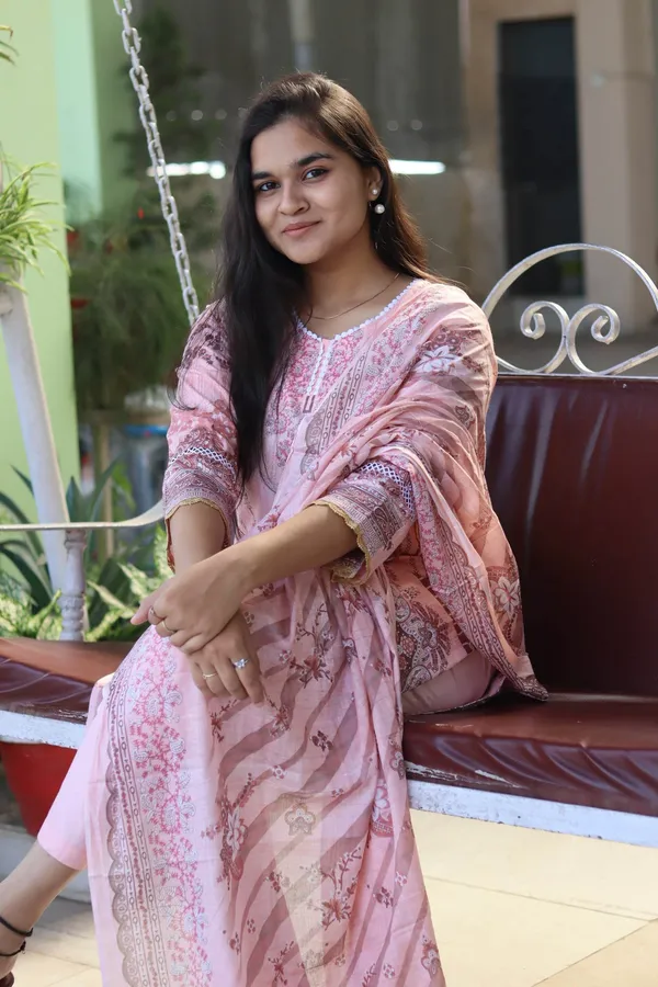Cream_Premium_Cotton_Kurti_With_Pant_And_Dupatta_Set_For_Women
