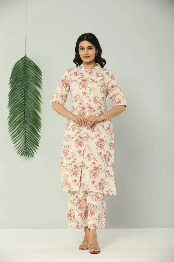 Cream_Premium_Cotton_Co-Ord_Set_For_Women