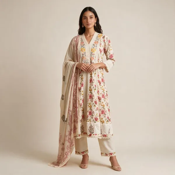 Rose_Premium_Rayon_Kurti_With_Pant_And_Dupatta_Set_For_Women