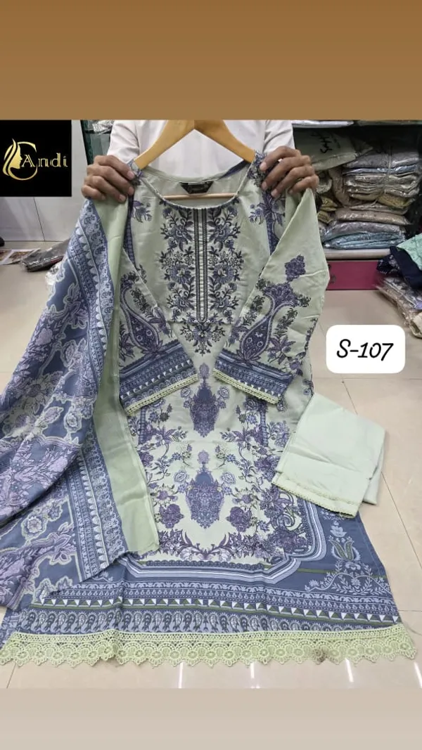 Light_Green_Premium_Cotton_Kurti_With_Pant_And_Dupatta_Set_For_Women
