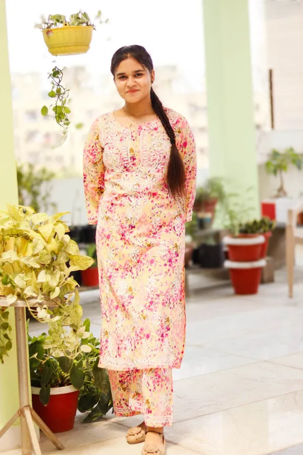 Multicolor_Premium_Cotton_Chikankari_Kurti_Pant_For_Women