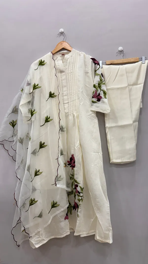 Multicolor_Premium_Rayon_Kurti_With_Pant_And_Dupatta_Set_For_Women