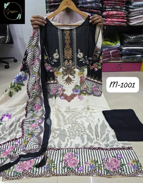 Multicolor_Premium_Cotton_Kurti_With_Pant_And_Dupatta_Set_For_Women