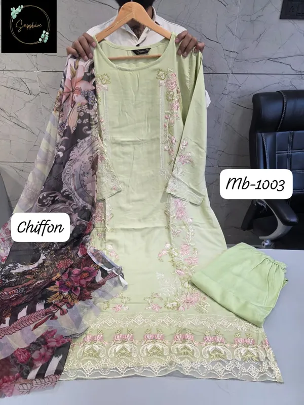 Multicolor_Premium_Cotton_Kurti_With_Pant_And_Dupatta_Set_For_Women