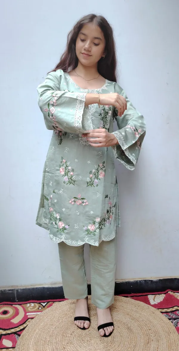 Green_Premium_Cotton_Co-Ord_Set_For_Women