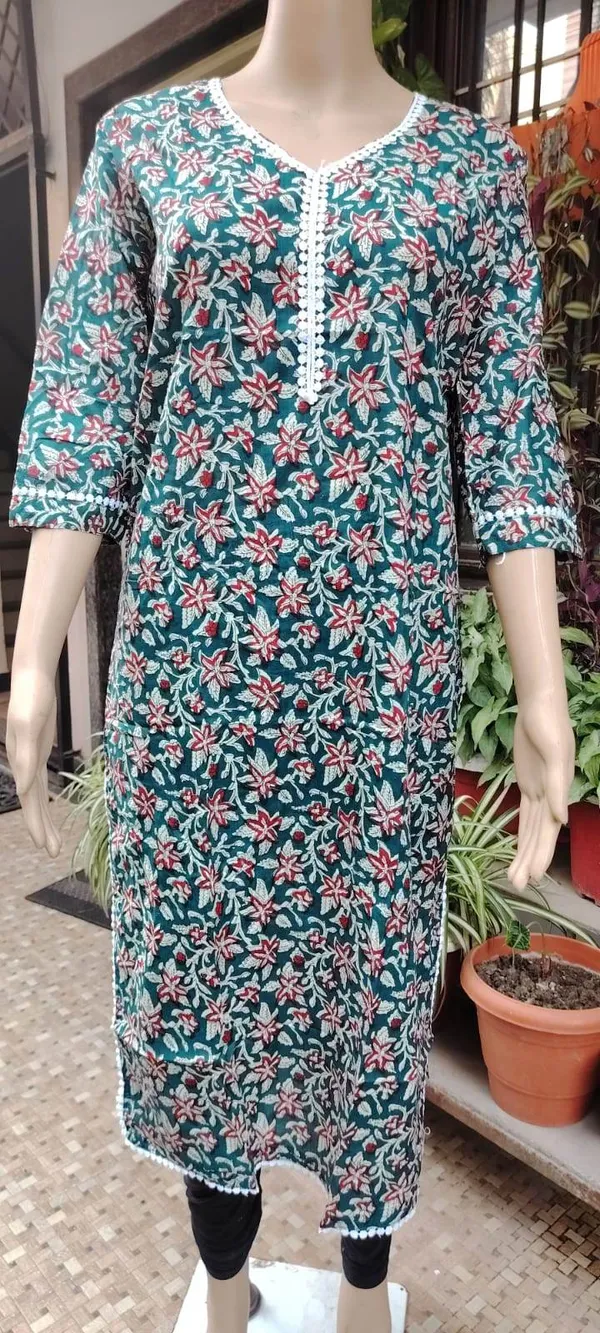 Green_Premium_Cotton_Kurti_For_Women