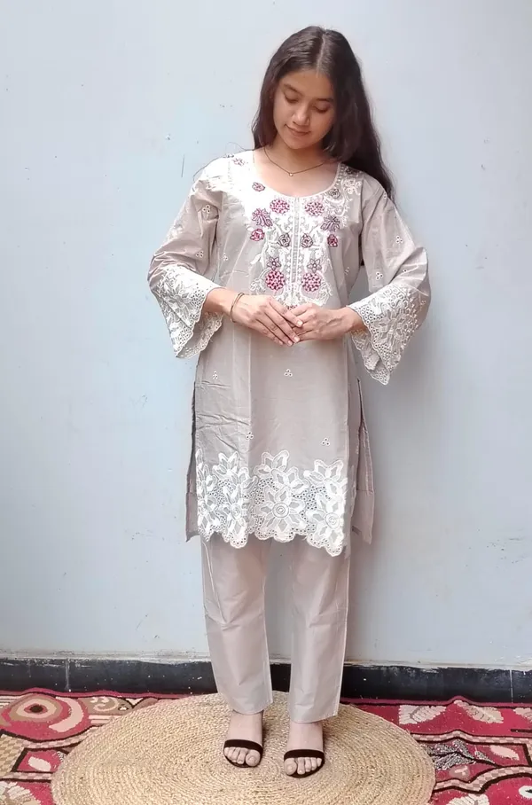 Grey_Premium_Cotton_Co-Ord_Set_For_Women