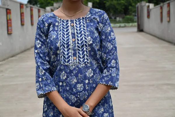 Indigo_Premium_Cotton_Kurti_Pant_For_Women