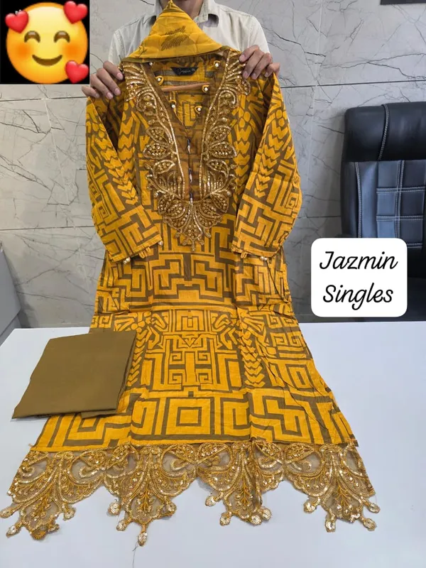 JAZMIN_Heavy_Patch_Work_Suit_–Mustard_Embroidered