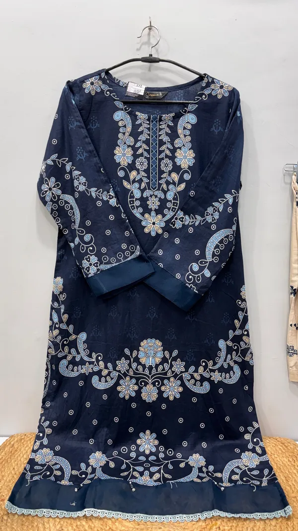 Blue_Premium_Rayon_Kurti_With_Pant_And_Dupatta_Set_For_Women