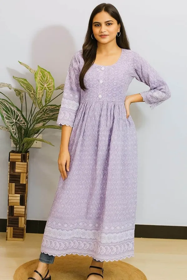 Lavender_Premium_Cotton_Chikankari_Kurti_For_Women
