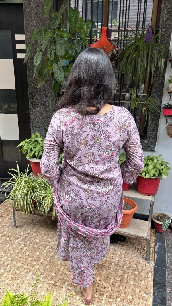 Lavender_Floral_Print_Jaipuri_Cotton_Dupatta_Set