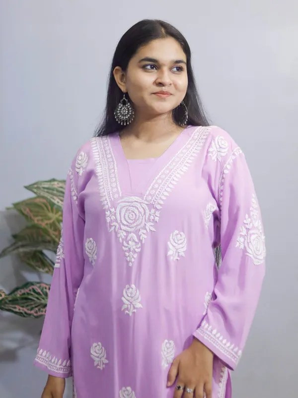 Lavender_And_Rose_Premium_Cotton_Kurti_For_Women