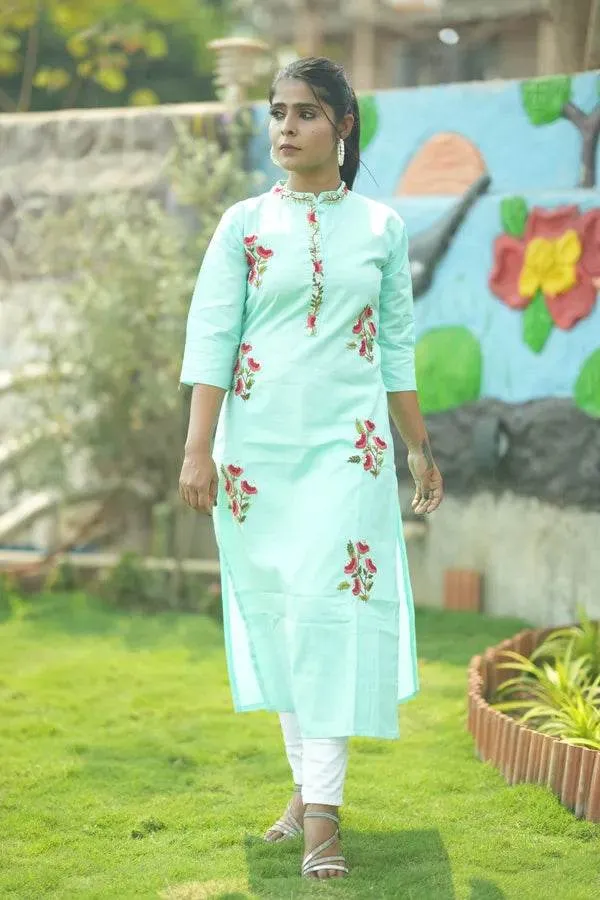 Light_Green_Premium_Cotton_Kurti_For_Women