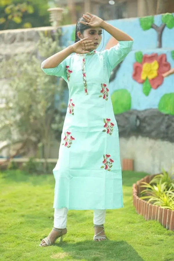 Light_Green_Premium_Cotton_Kurti_For_Women