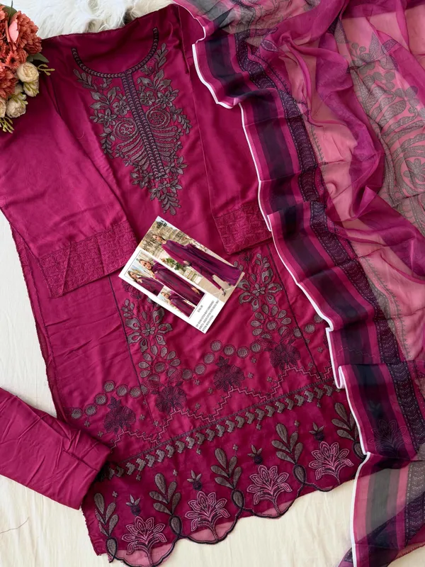 Magenta_Premium_Cotton_Unstitched_Suit_With_Dupatta_For_Women