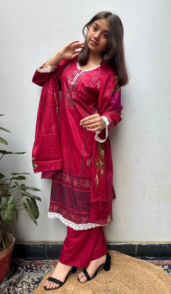 Maroon_Pakistani_Kurti_Set