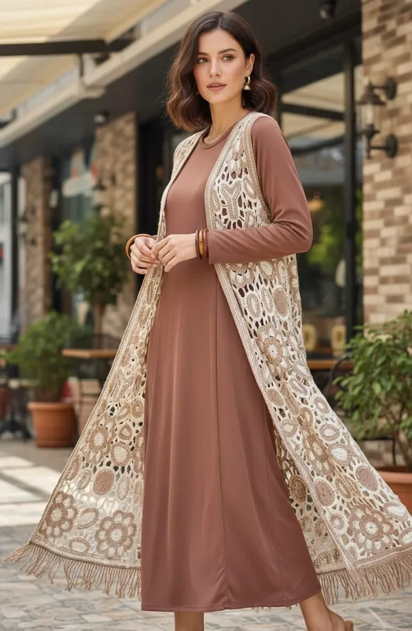 Brown_Premium_Georgette_Tunic_For_Women