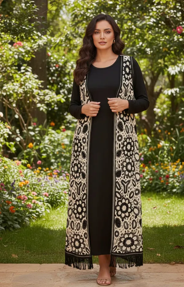 Black_Boho_Crochet_Maxi_Set