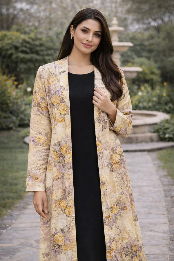 Beige_Premium_Georgette_Tunic_With_Shrug_For_Women