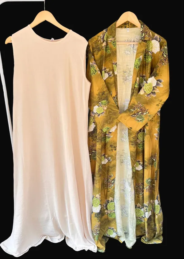 Mustard_Premium_Georgette_Tunic_With_Shrug_For_Women