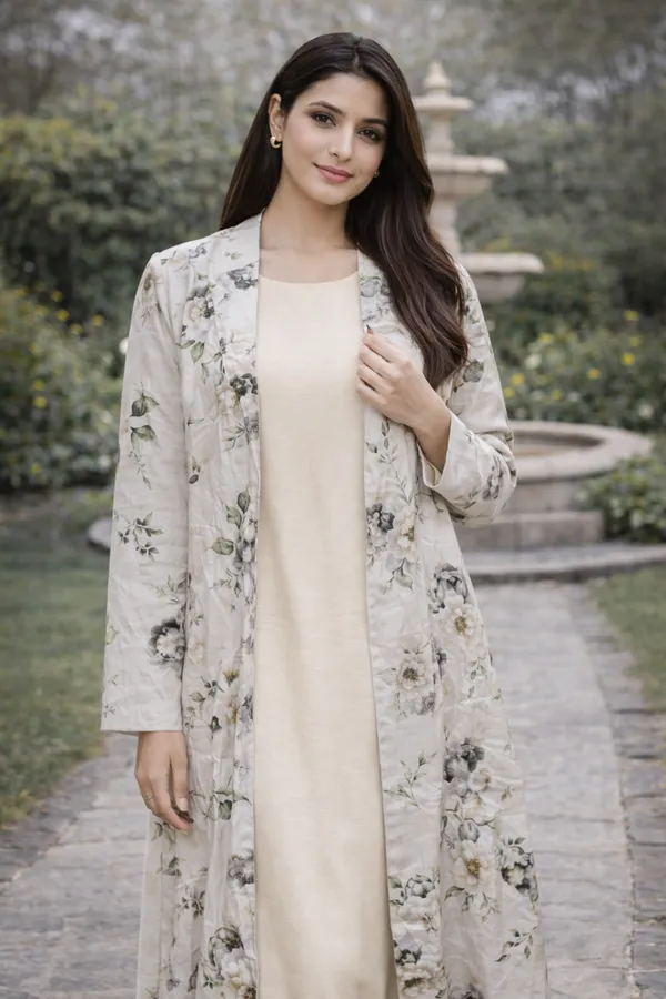 White_Premium_Georgette_Tunic_With_Shrug_For_Women