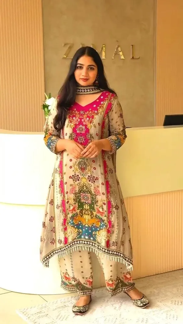 Multicolor_Premium_Cotton_Kurti_With_Pant_And_Dupatta_Set_For_Women