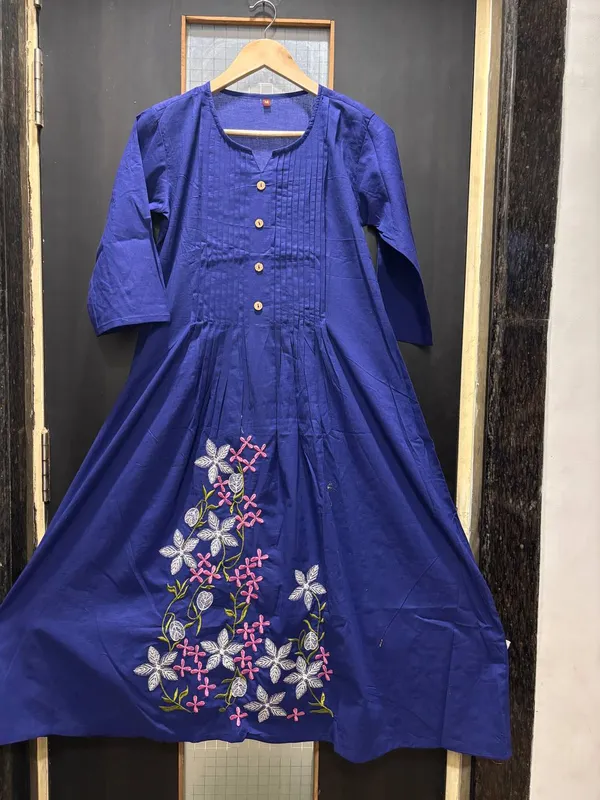 Navy_Blue_Premium_Cotton_Jaipuri_Kurti_For_Women